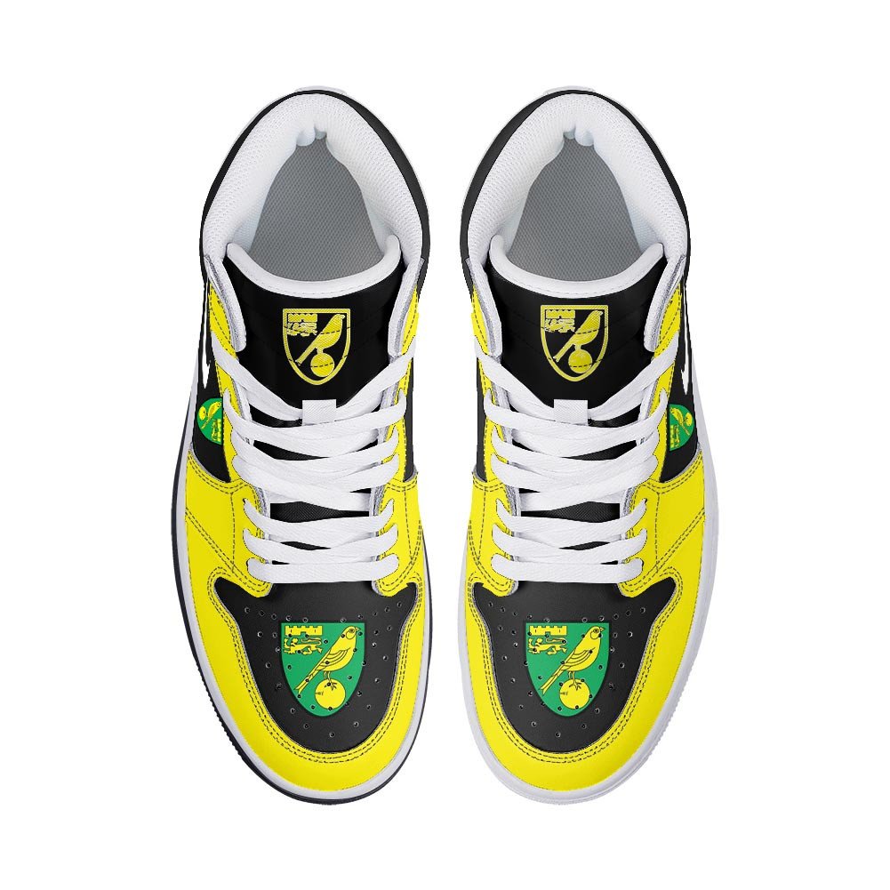 Ideafootwear Norwich City AJ1 High Sneakers Shoes For Men And Women 1