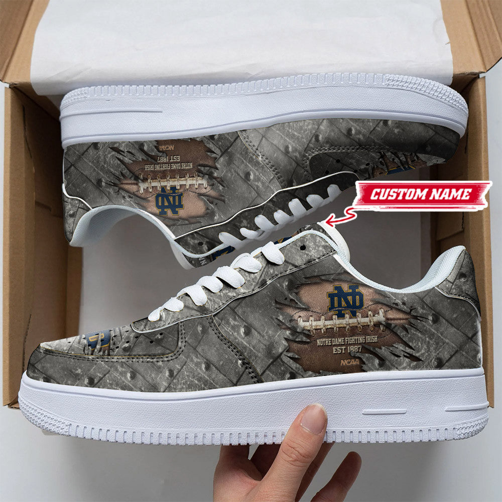 Ideafootwear Notre Dame Fighting Irish Air Low-Top Sneakers Shoes For Men And Women 3