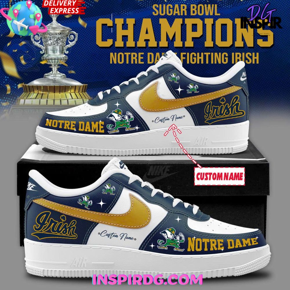 Ideafootwear Notre Dame Fighting Irish Air Low-Top Sneakers Shoes For Men And Women 1