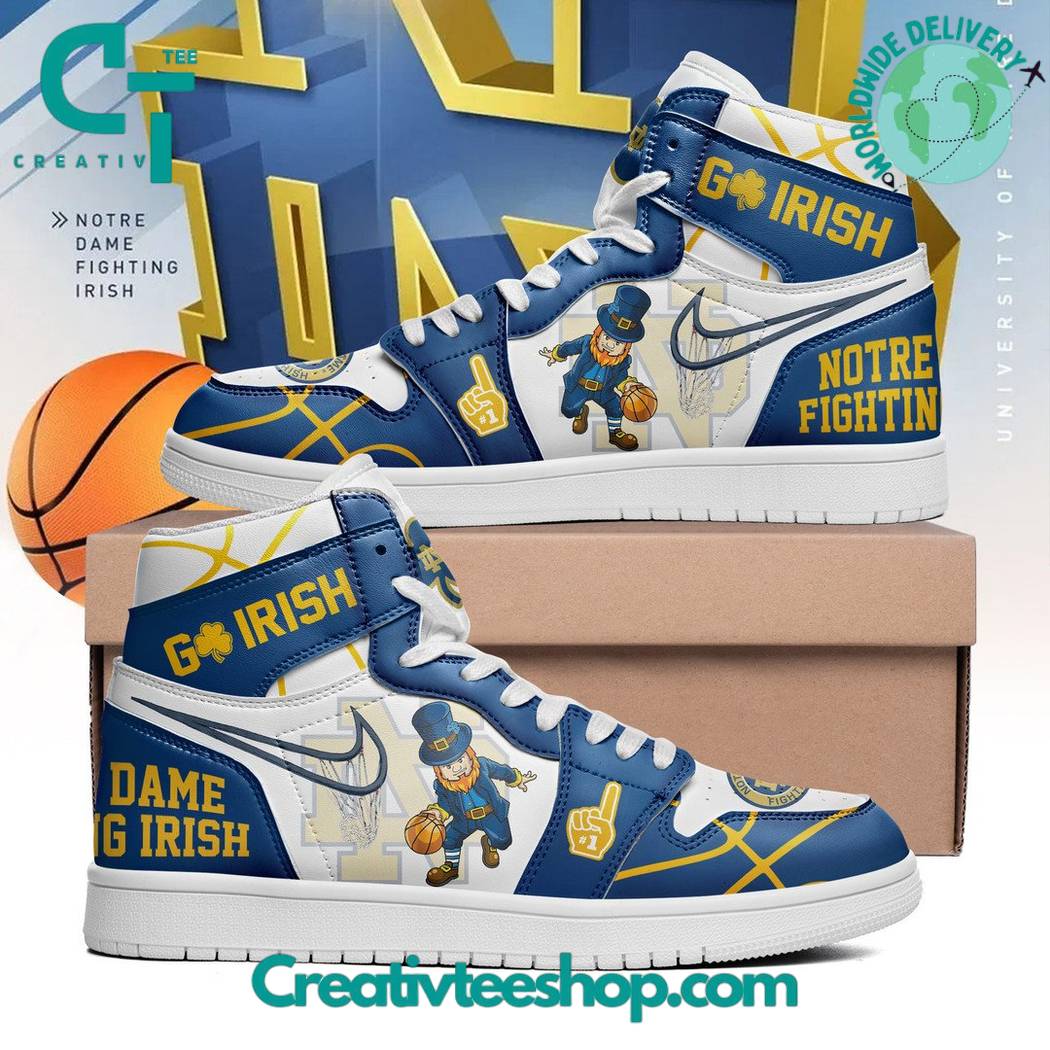 Ideafootwear Notre Dame Fighting Irish AJ1 High Sneakers Shoes For Men And Women 6