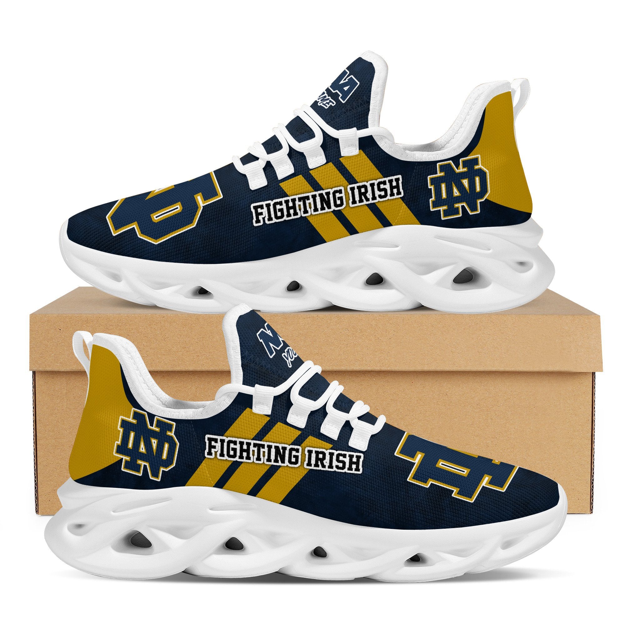 Ideafootwear Notre Dame Fighting Irish Max Soul Shoes Sneakers For Men And Women 3