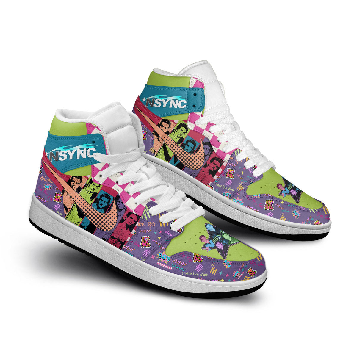 Ideafootwear NSYNC AJ1 High Sneakers Shoes For Men And Women 1