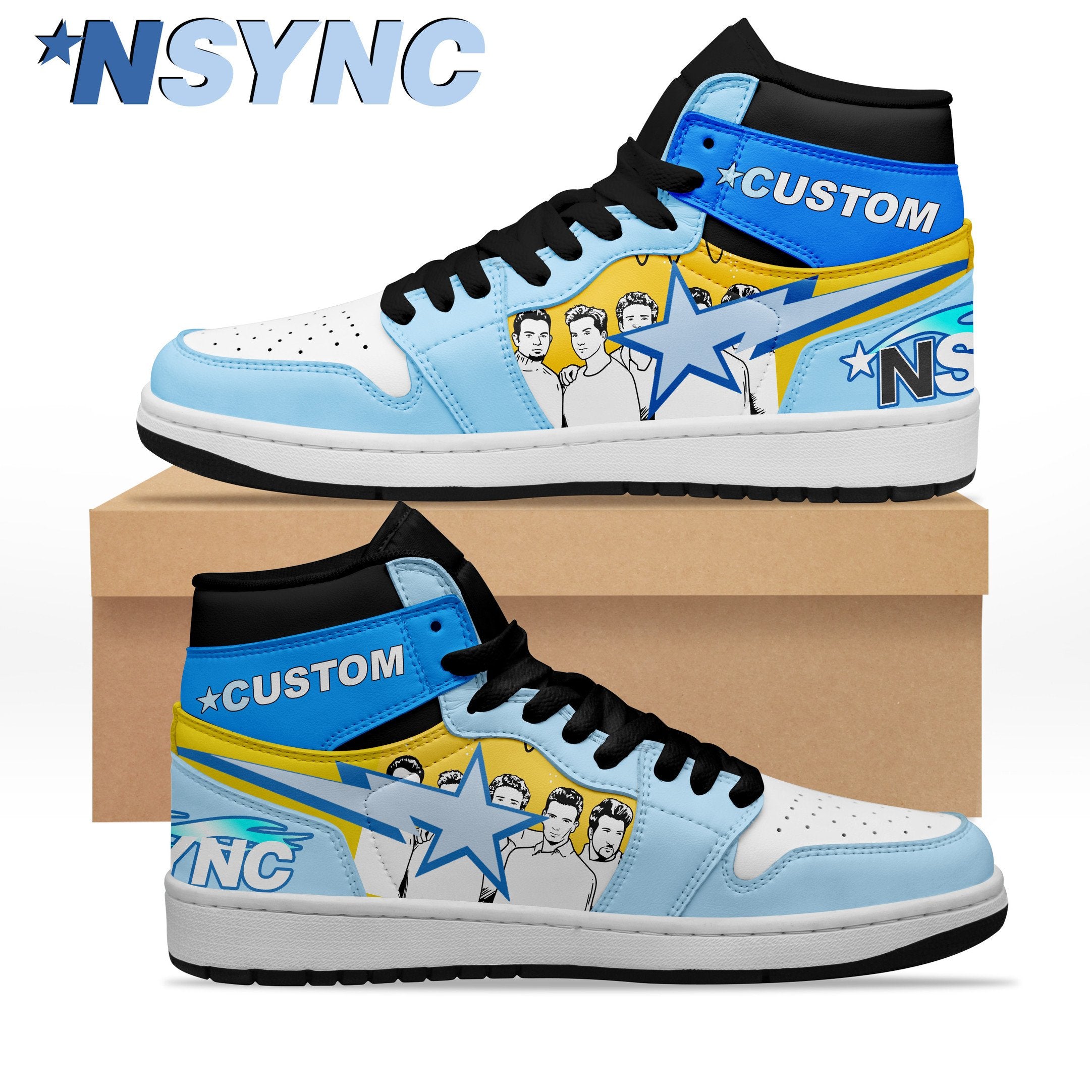 Ideafootwear NSYNC AJ1 High Sneakers Shoes For Men And Women 2