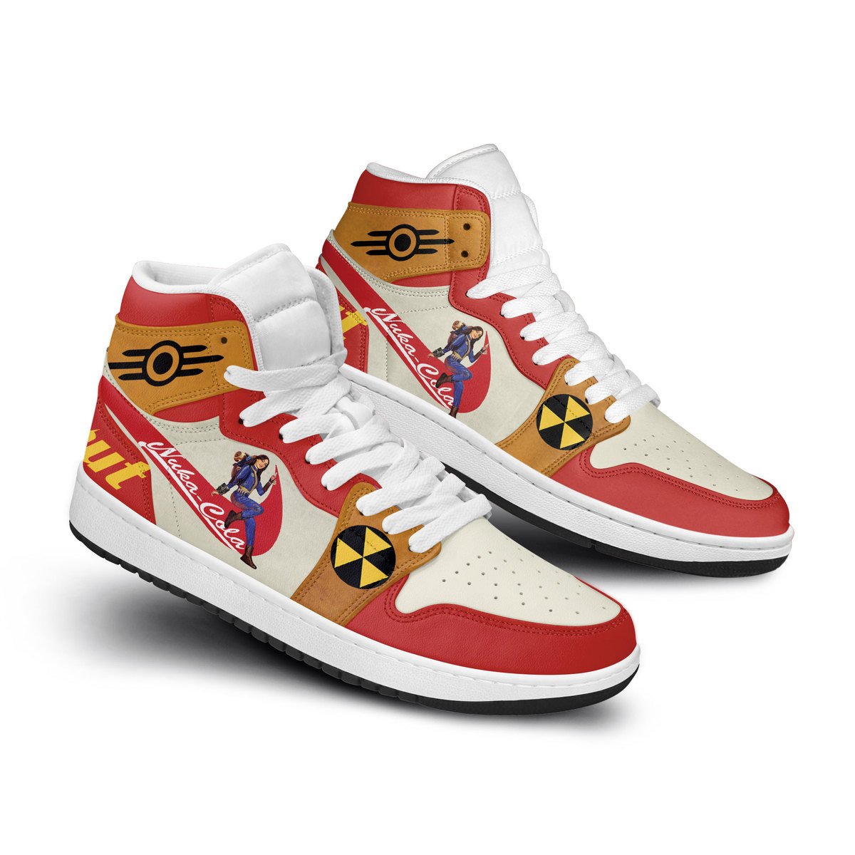 Ideafootwear Nuka Cola AJ1 High Sneakers Shoes For Men And Women 1