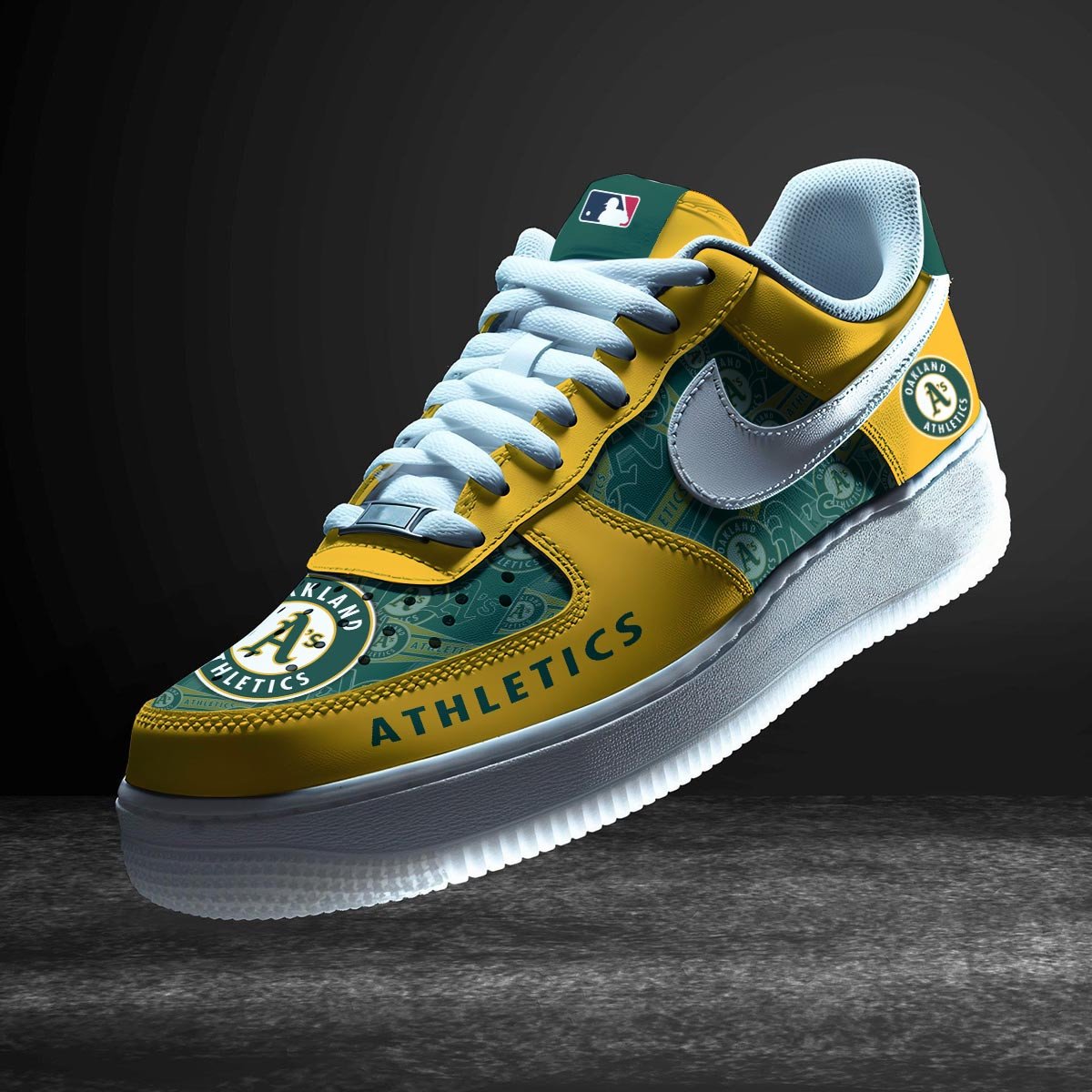 Ideafootwear Oakland Athletics Air Low-Top Sneakers Shoes For Men And Women 3