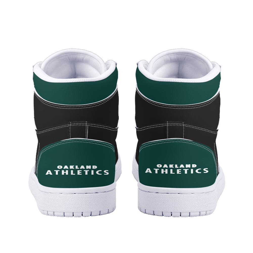 Ideafootwear Oakland Athletics AJ1 High Sneakers Shoes For Men And Women 4