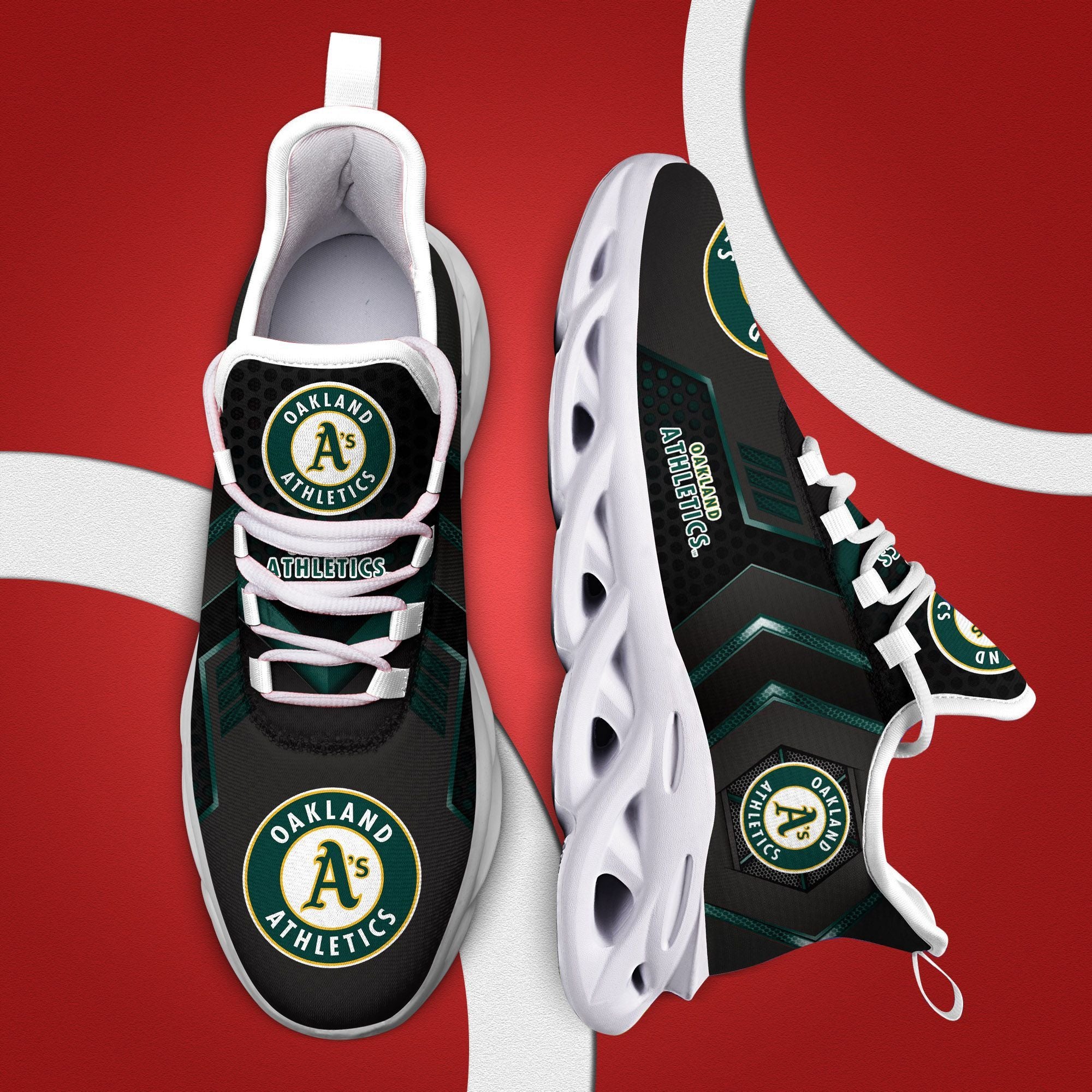 Ideafootwear Oakland Athletics Max Soul Shoes Sneakers For Men And Women 1