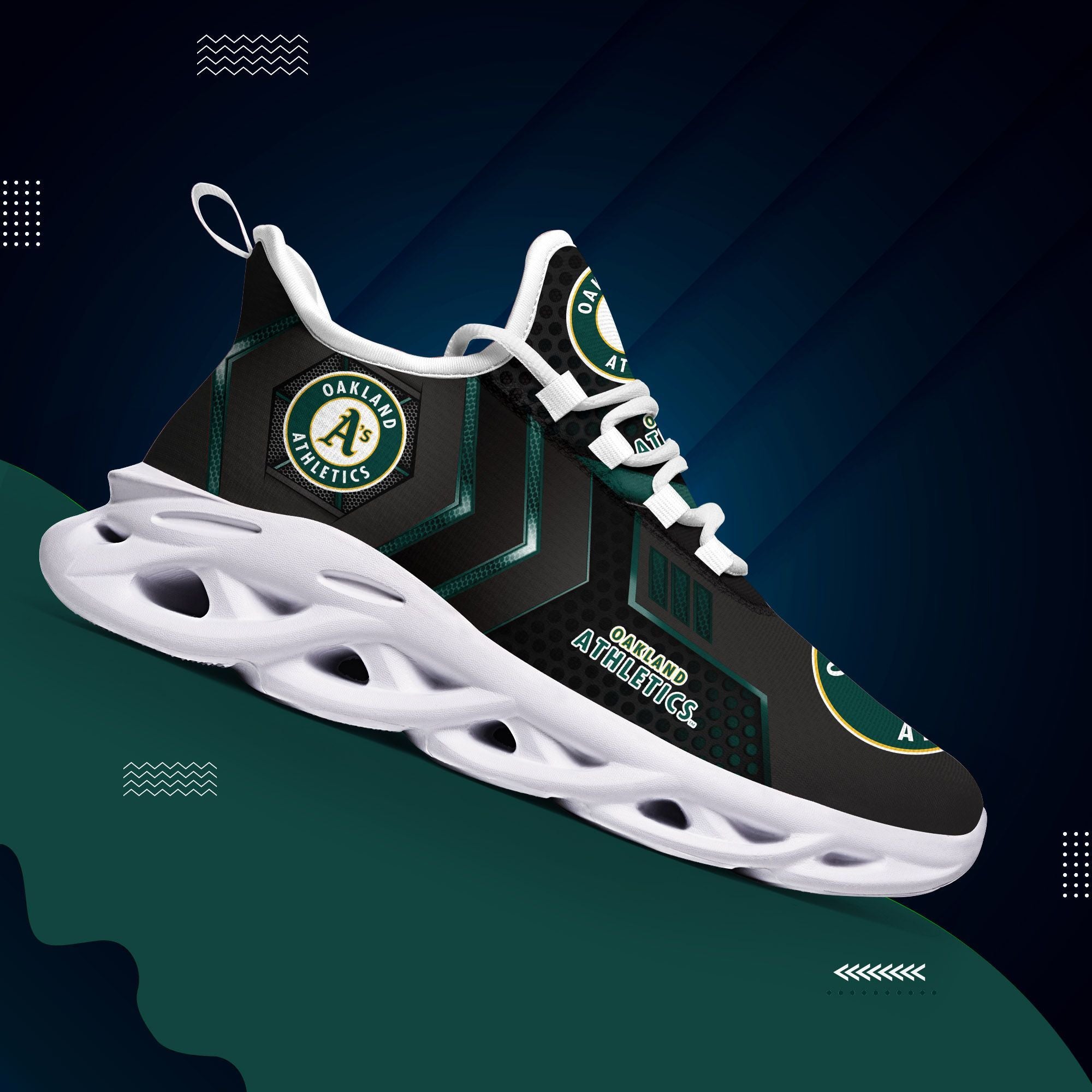 Ideafootwear Oakland Athletics Max Soul Shoes Sneakers For Men And Women 1