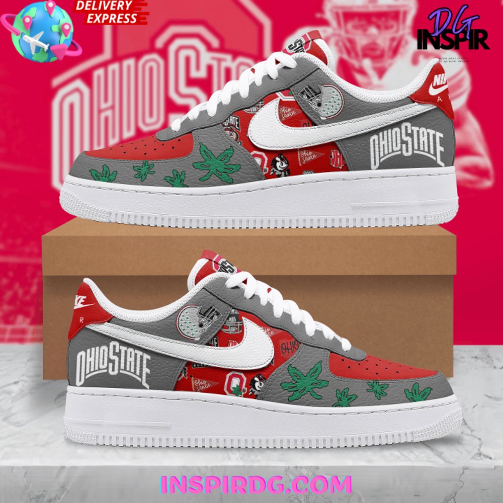 Ideafootwear Ohio State Buckeyes Air Low-Top Sneakers Shoes For Men And Women 11