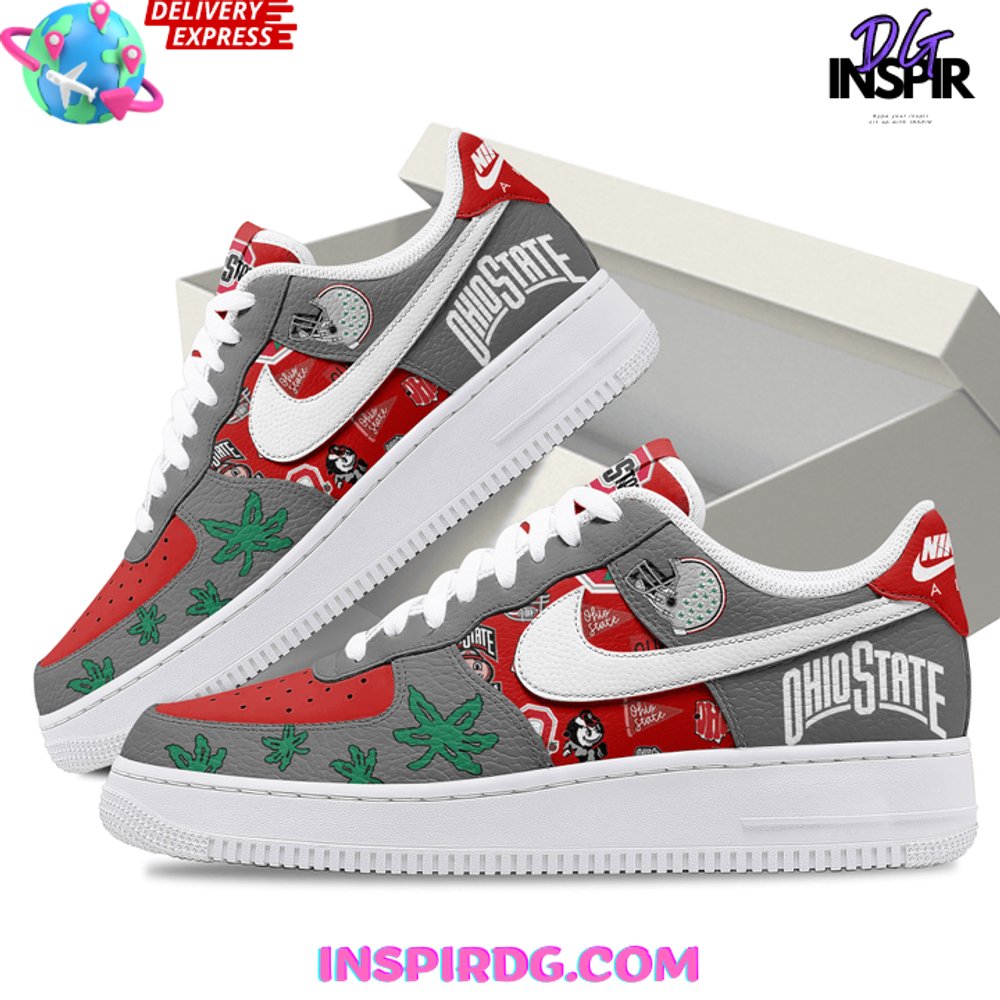 Ideafootwear Ohio State Buckeyes Air Low-Top Sneakers Shoes For Men And Women 11