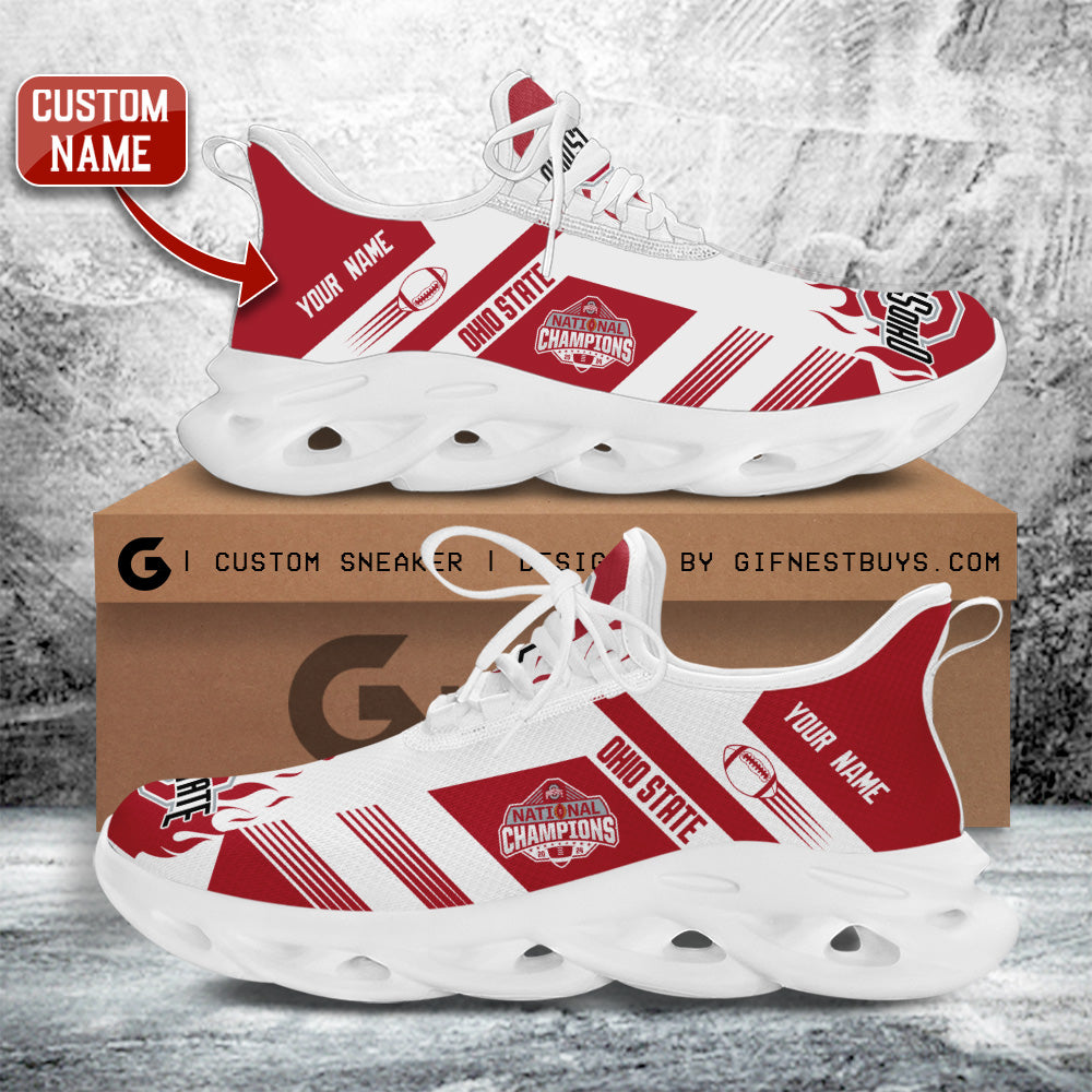 Ideafootwear Ohio State Buckeyes Max Soul Shoes Sneakers For Men And Women 1
