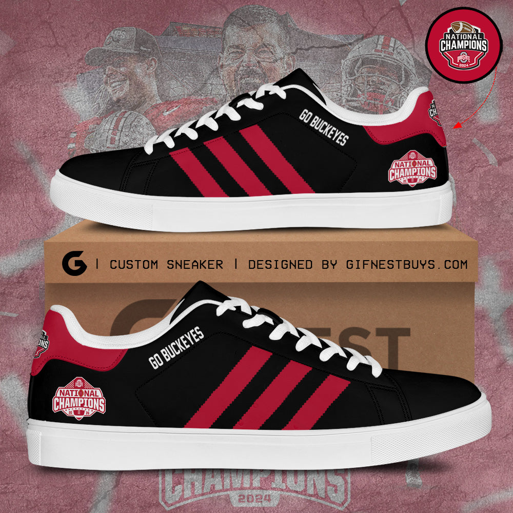 Ideafootwear Ohio State Buckeyes Skate Stan Shoes Sneakes For Men And Women 3