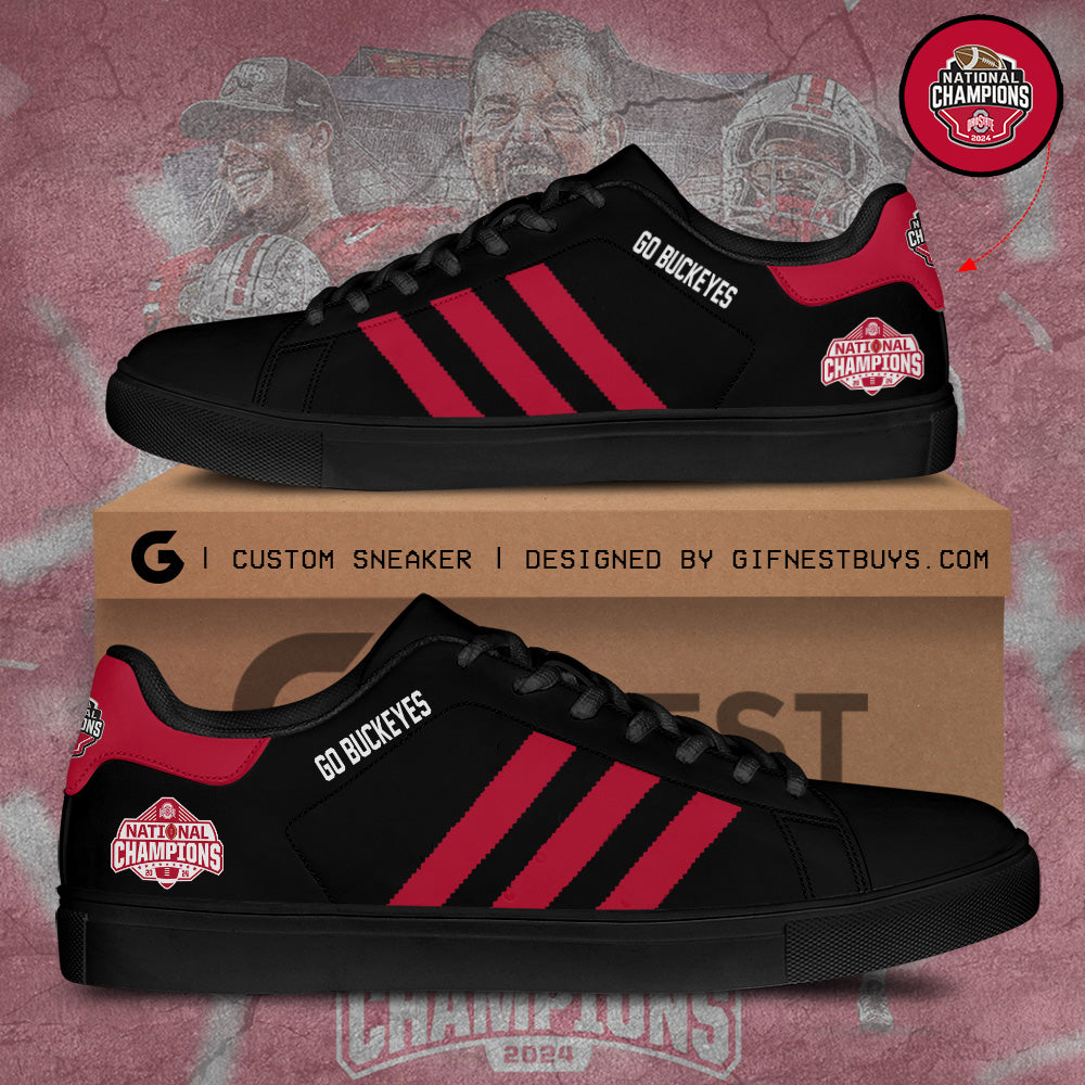 Ideafootwear Ohio State Buckeyes Skate Stan Shoes Sneakes For Men And Women 3