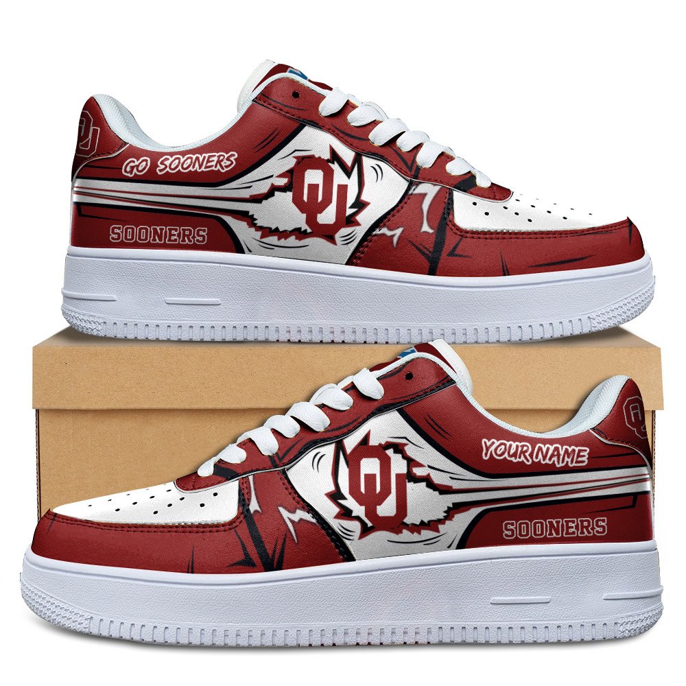 Ideafootwear Oklahoma Sooners Air Low-Top Sneakers Shoes For Men And Women 2