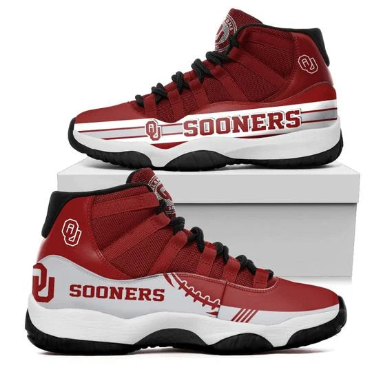 Ideafootwear Oklahoma Sooners AJ13 Sneakers Shoes For Men And Women 4