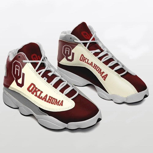 Ideafootwear Oklahoma Sooners AJ13 Sneakers Shoes For Men And Women 6