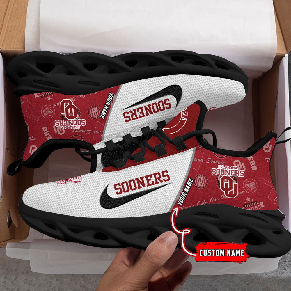 Ideafootwear Oklahoma Sooners Max Soul Shoes Sneakers For Men And Women 1
