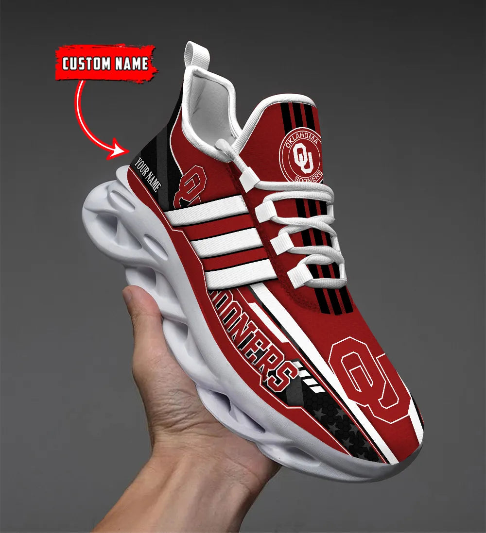 Ideafootwear Oklahoma Sooners Max Soul Shoes Sneakers For Men And Women 3