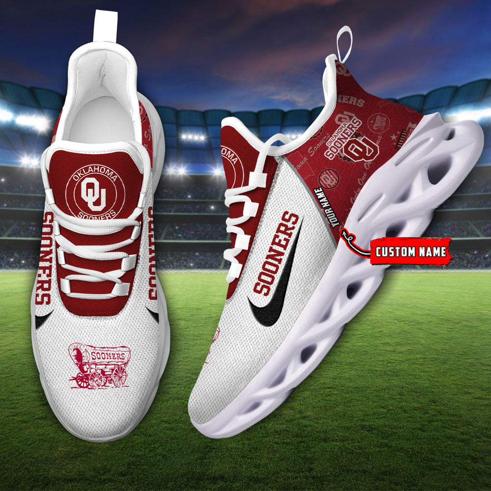 Ideafootwear Oklahoma Sooners Max Soul Shoes Sneakers For Men And Women 1