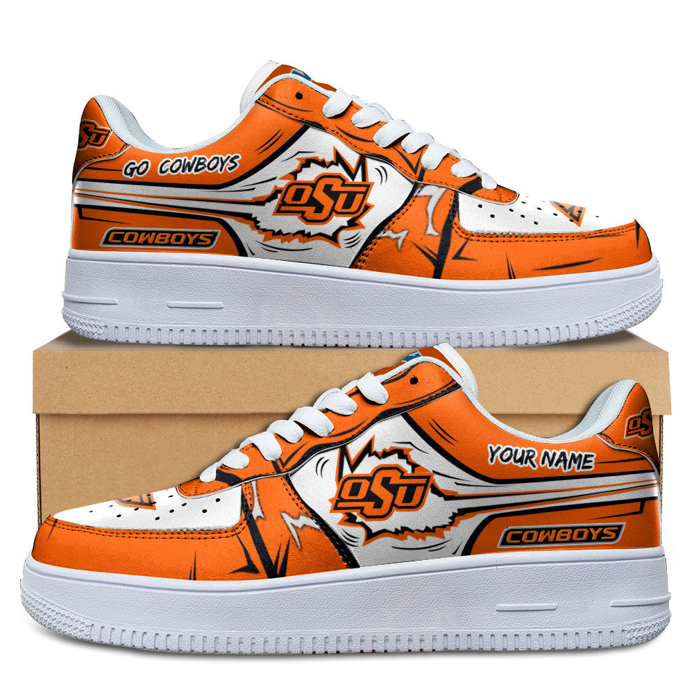 Ideafootwear Oklahoma State Cowboys Air Low-Top Sneakers Shoes For Men And Women 1