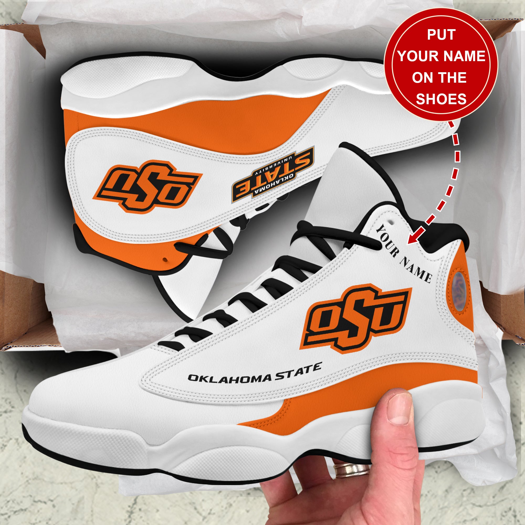 Ideafootwear Oklahoma State Cowboys AJ13 Sneakers Shoes For Men And Women 1