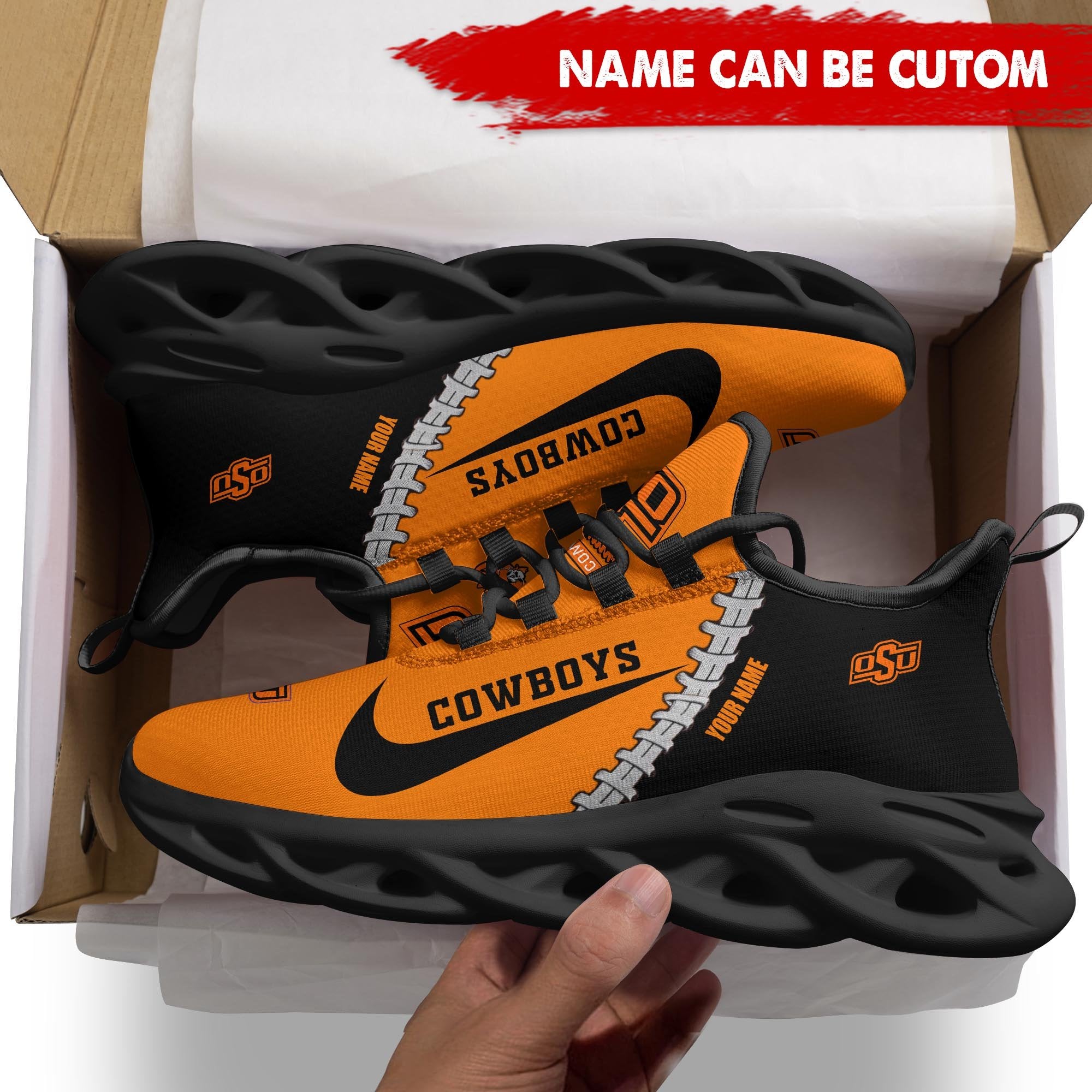 Ideafootwear Oklahoma State Cowboys Max Soul Shoes Sneakers For Men And Women 2
