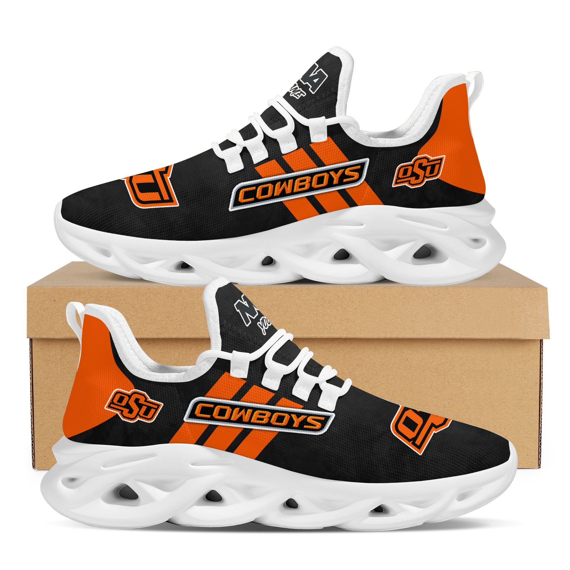 Ideafootwear Oklahoma State Cowboys Max Soul Shoes Sneakers For Men And Women 5