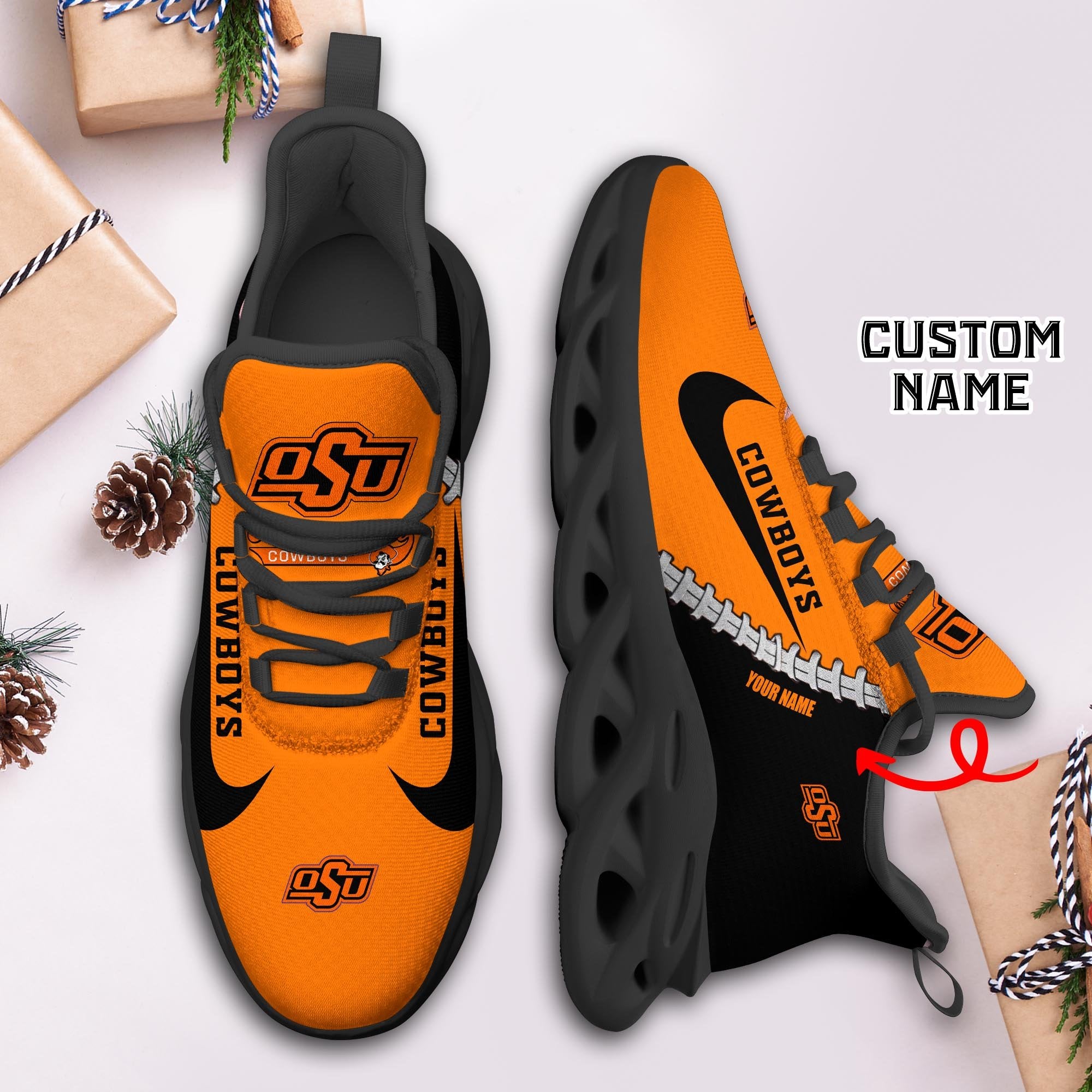 Ideafootwear Oklahoma State Cowboys Max Soul Shoes Sneakers For Men And Women 2