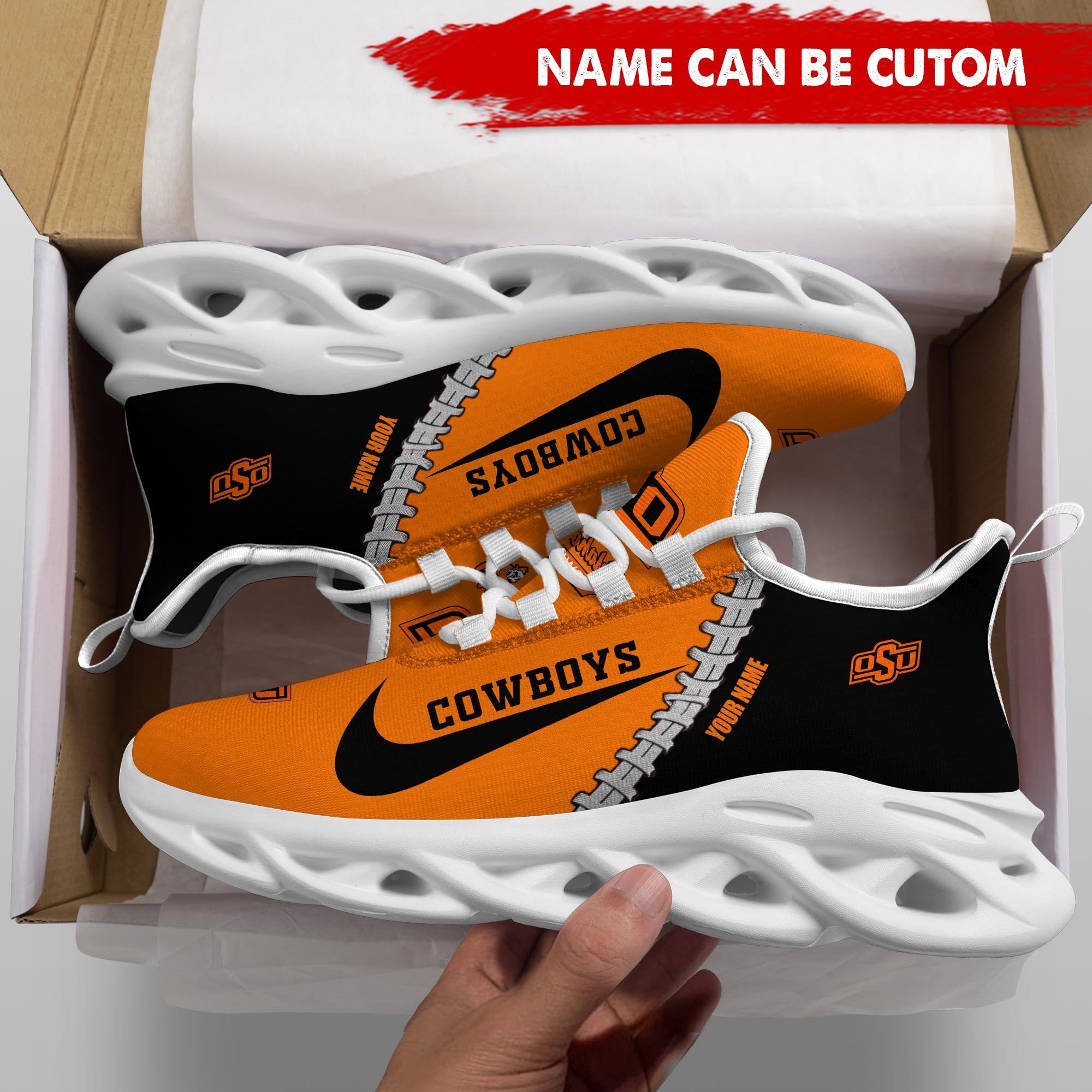 Ideafootwear Oklahoma State Cowboys Max Soul Shoes Sneakers For Men And Women 2