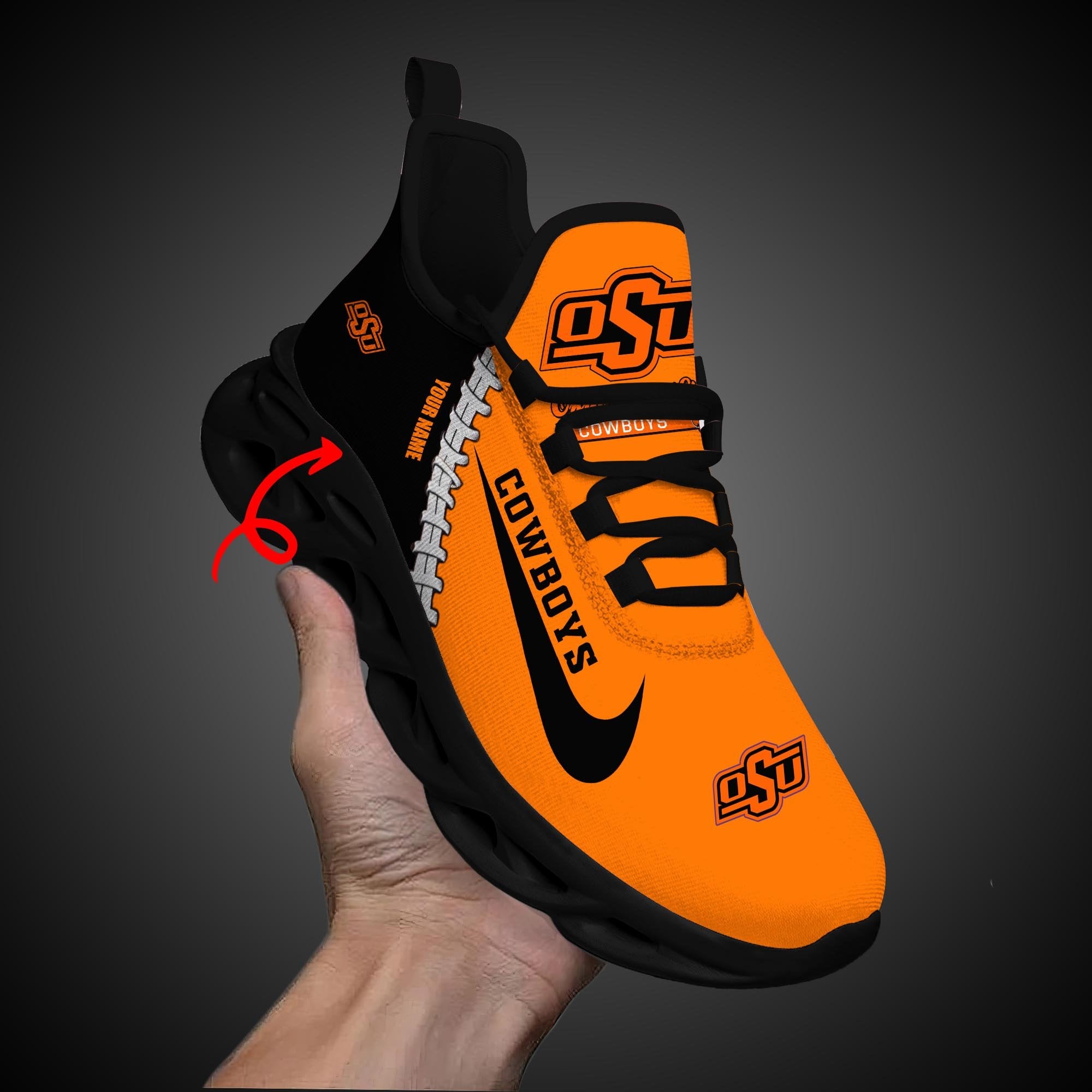 Ideafootwear Oklahoma State Cowboys Max Soul Shoes Sneakers For Men And Women 2