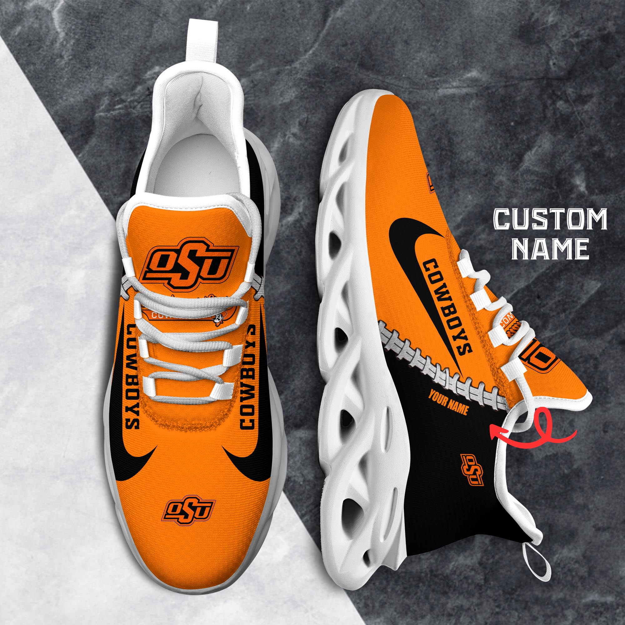 Ideafootwear Oklahoma State Cowboys Max Soul Shoes Sneakers For Men And Women 2