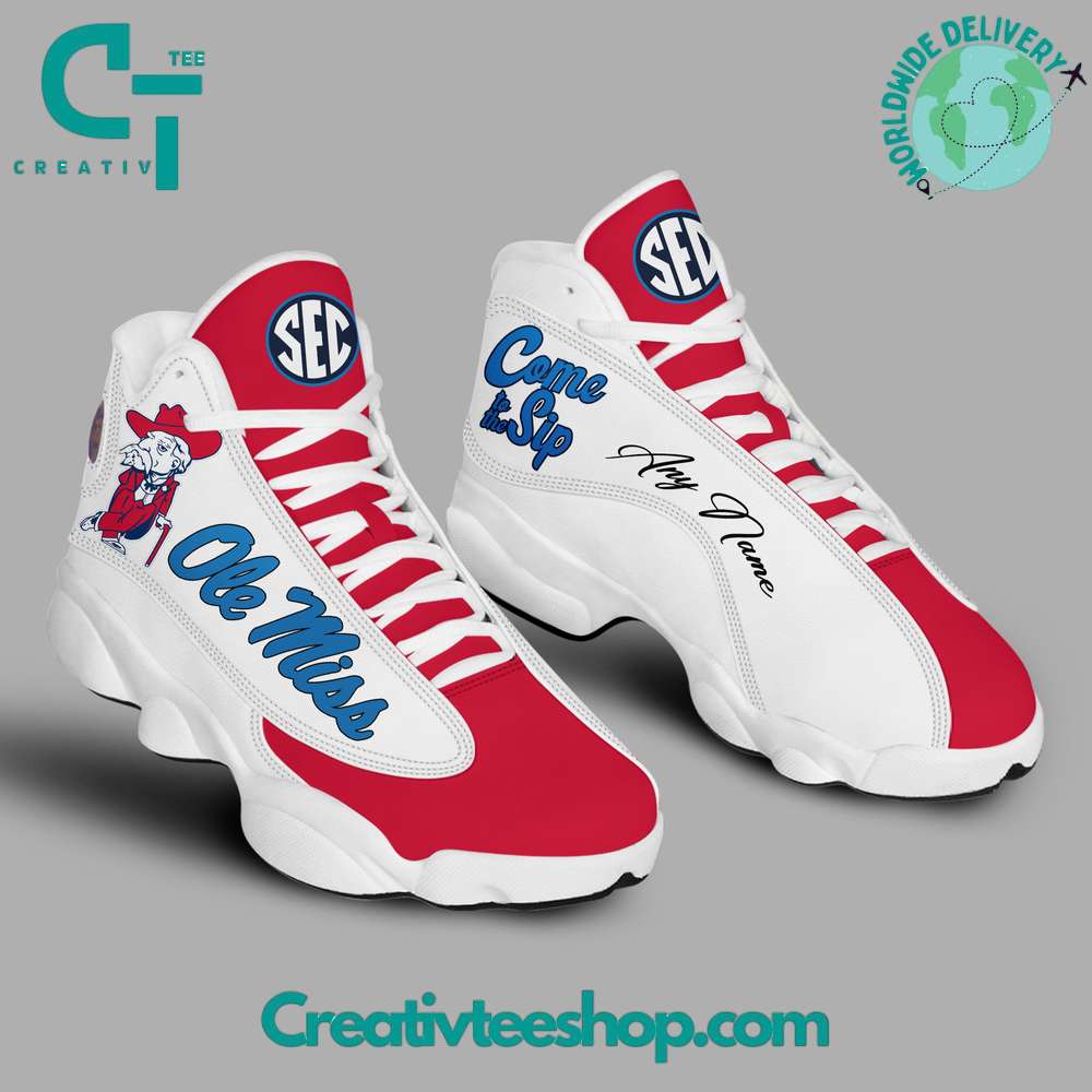 Ideafootwear Ole Miss Rebels AJ13 Sneakers Shoes For Men And Women 2