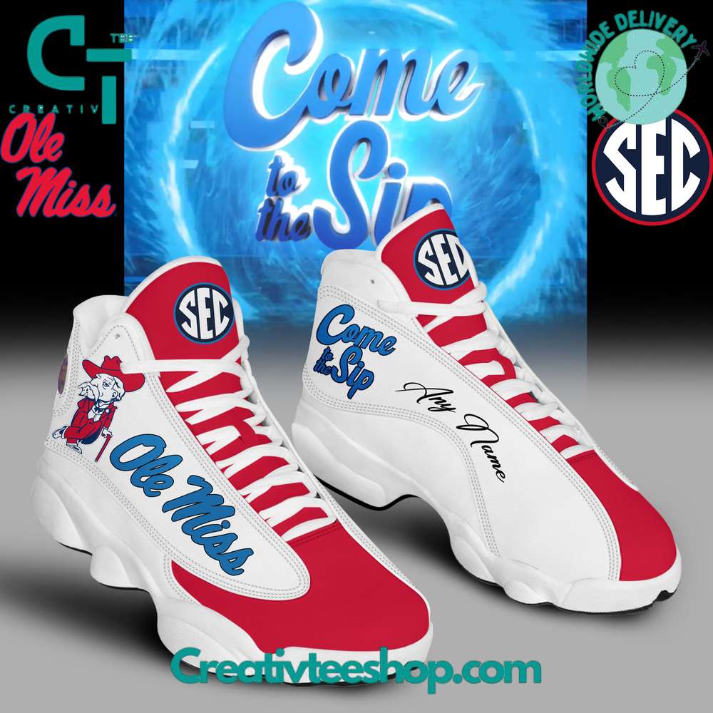 Ideafootwear Ole Miss Rebels AJ13 Sneakers Shoes For Men And Women 2