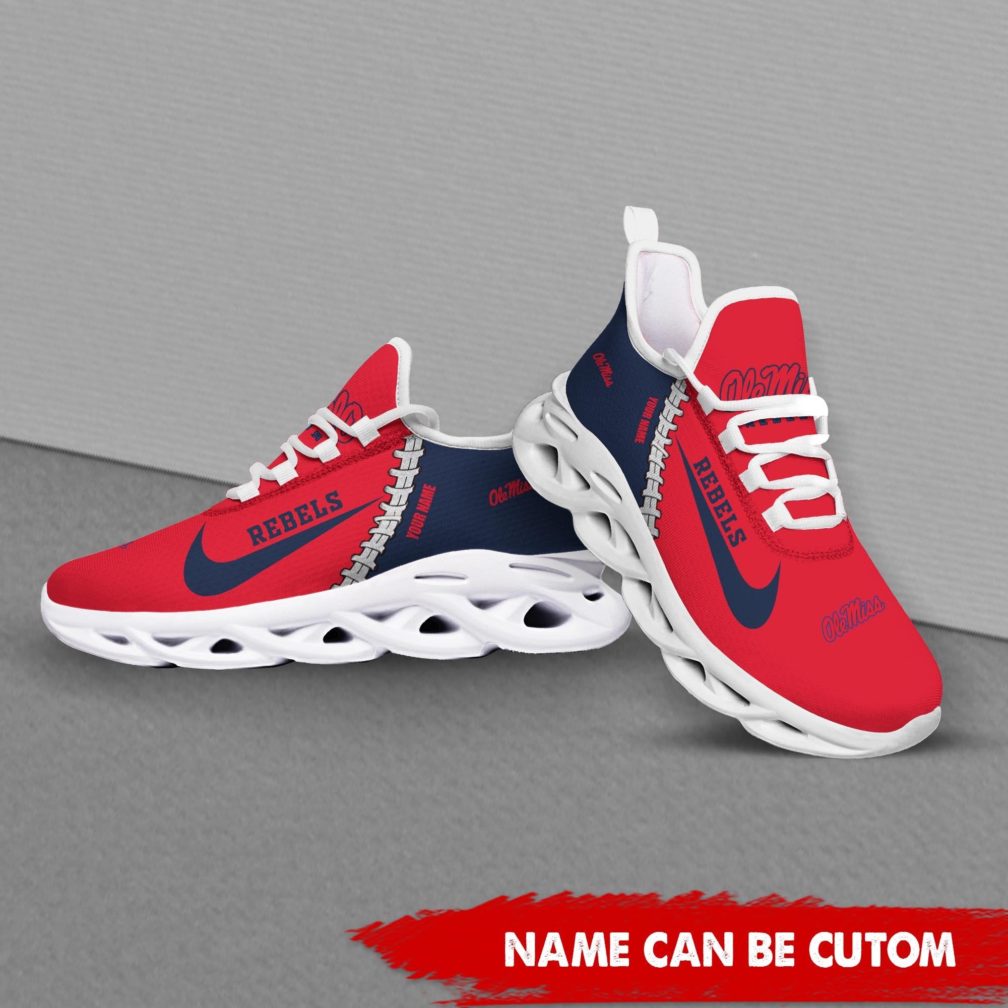 Ideafootwear Ole Miss Rebels Max Soul Shoes Sneakers For Men And Women 2