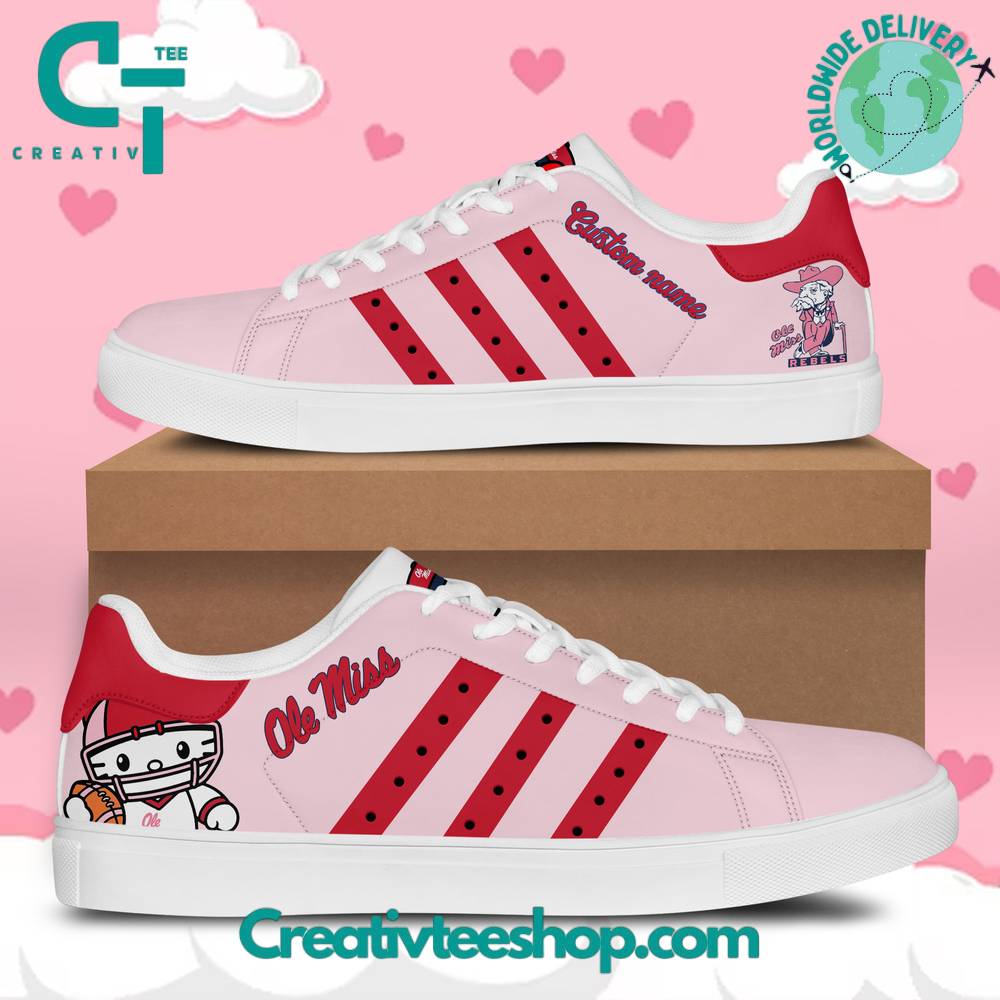 Ideafootwear Ole Miss Rebels Skate Stan Shoes Sneakes For Men And Women 1