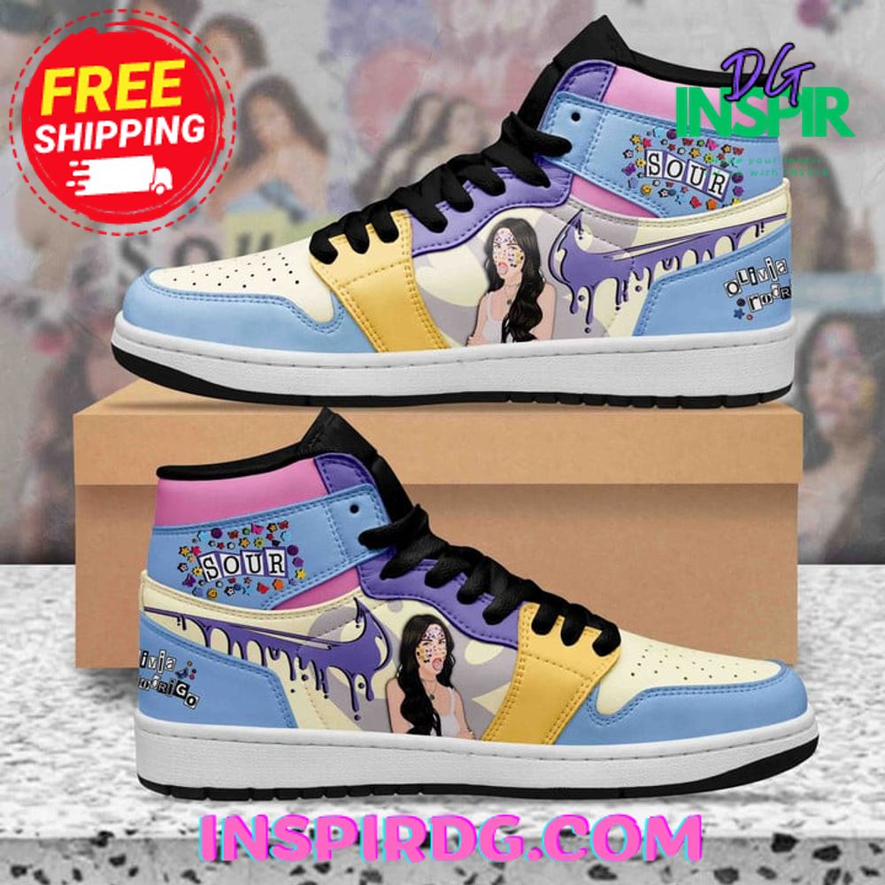 Ideafootwear Olivia Rodrigo AJ1 High Sneakers Shoes For Men And Women 2