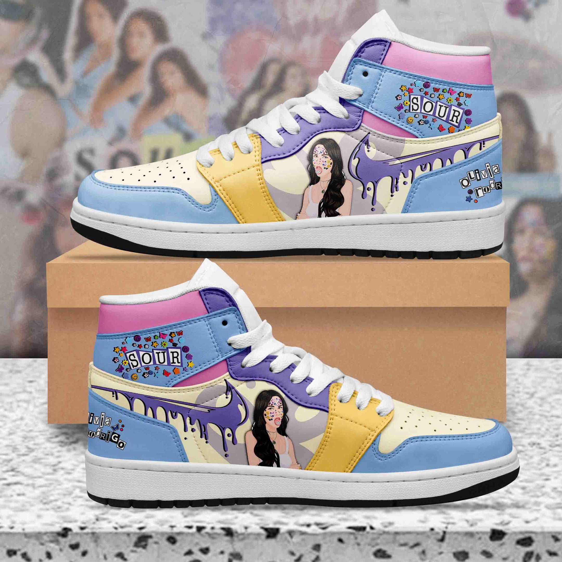 Ideafootwear Olivia Rodrigo AJ1 High Sneakers Shoes For Men And Women 3