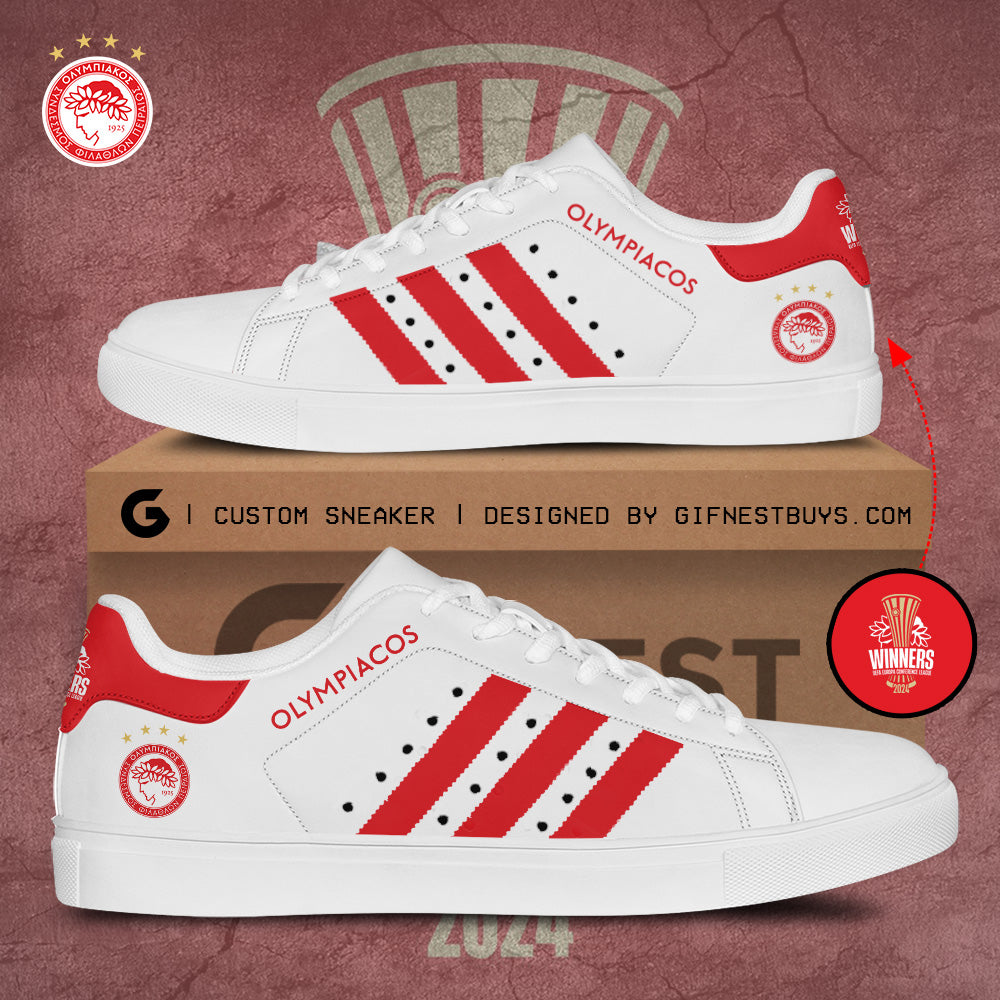 Ideafootwear Olympiakos FC Skate Stan Shoes Sneakes For Men And Women 3