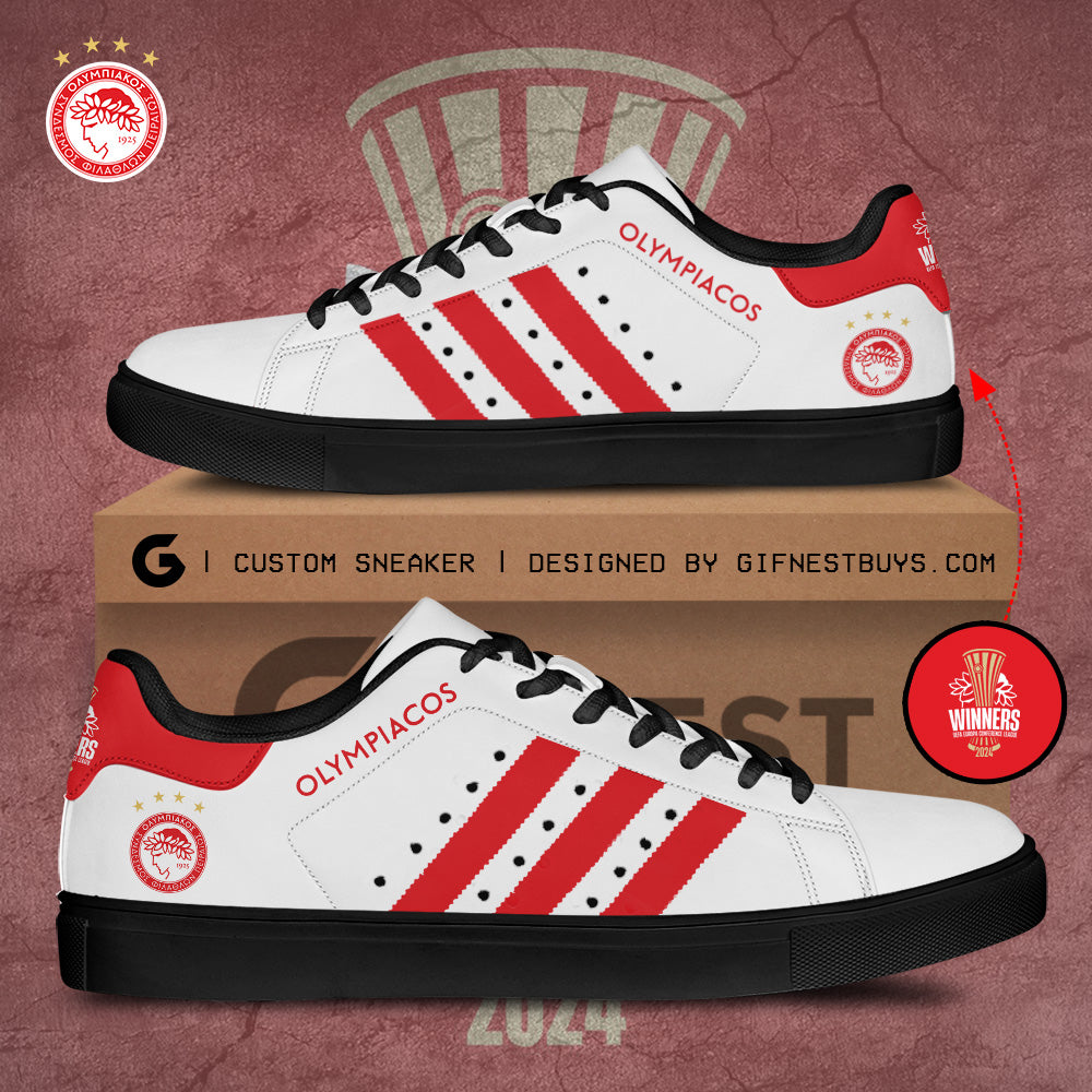 Ideafootwear Olympiakos FC Skate Stan Shoes Sneakes For Men And Women 3