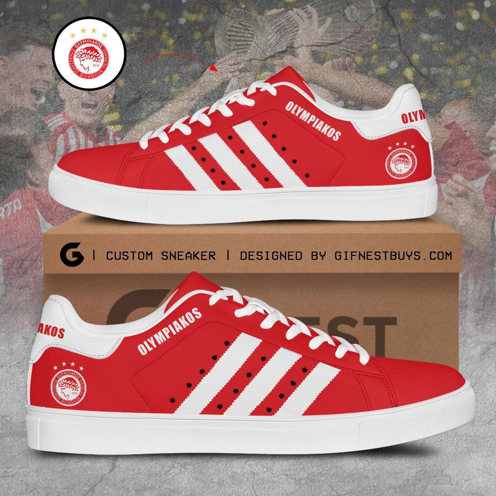 Ideafootwear Olympiakos FC Skate Stan Shoes Sneakes For Men And Women 1