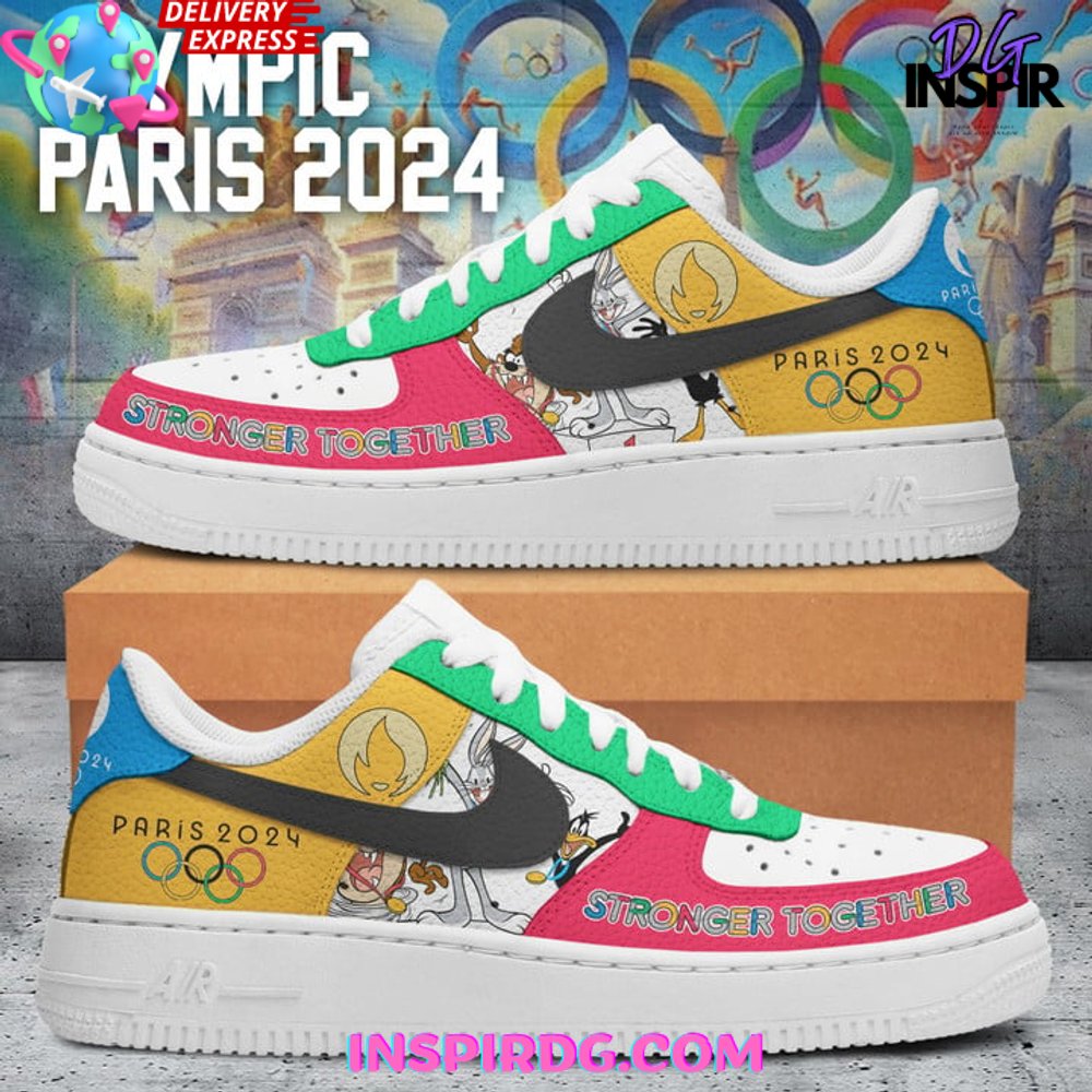 Ideafootwear Olympic Paris Stronger Together Air Low-Top Sneakers Shoes For Men And Women 1