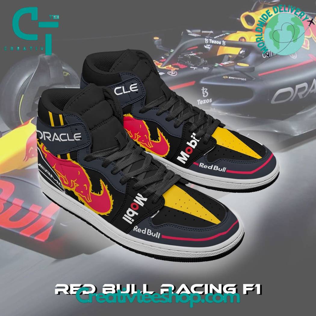 Ideafootwear Oracle Red Bull  AJ1 High Sneakers Shoes For Men And Women 1