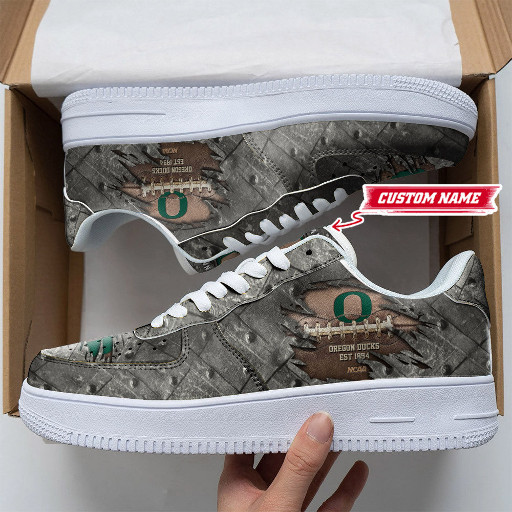 Ideafootwear Oregon Ducks Air Low-Top Sneakers Shoes For Men And Women 1