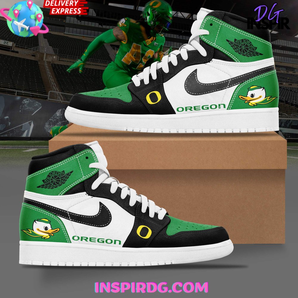 Ideafootwear Oregon Ducks AJ1 High Sneakers Shoes For Men And Women 6