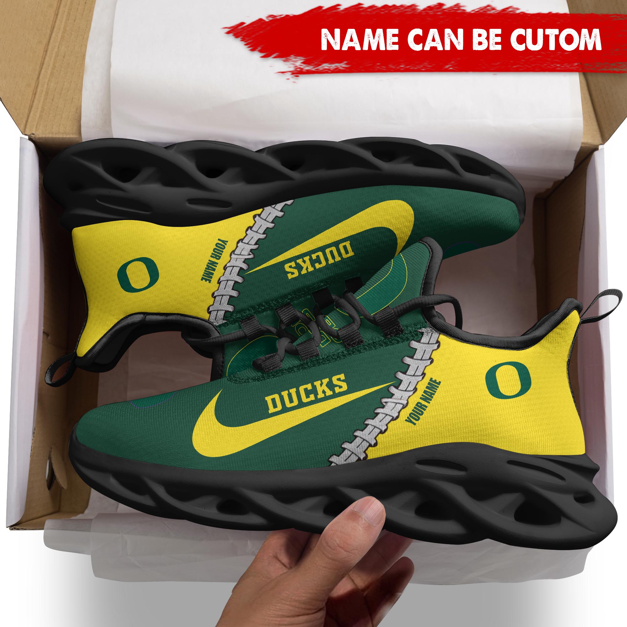 Ideafootwear Oregon Ducks Max Soul Shoes Sneakers For Men And Women 2