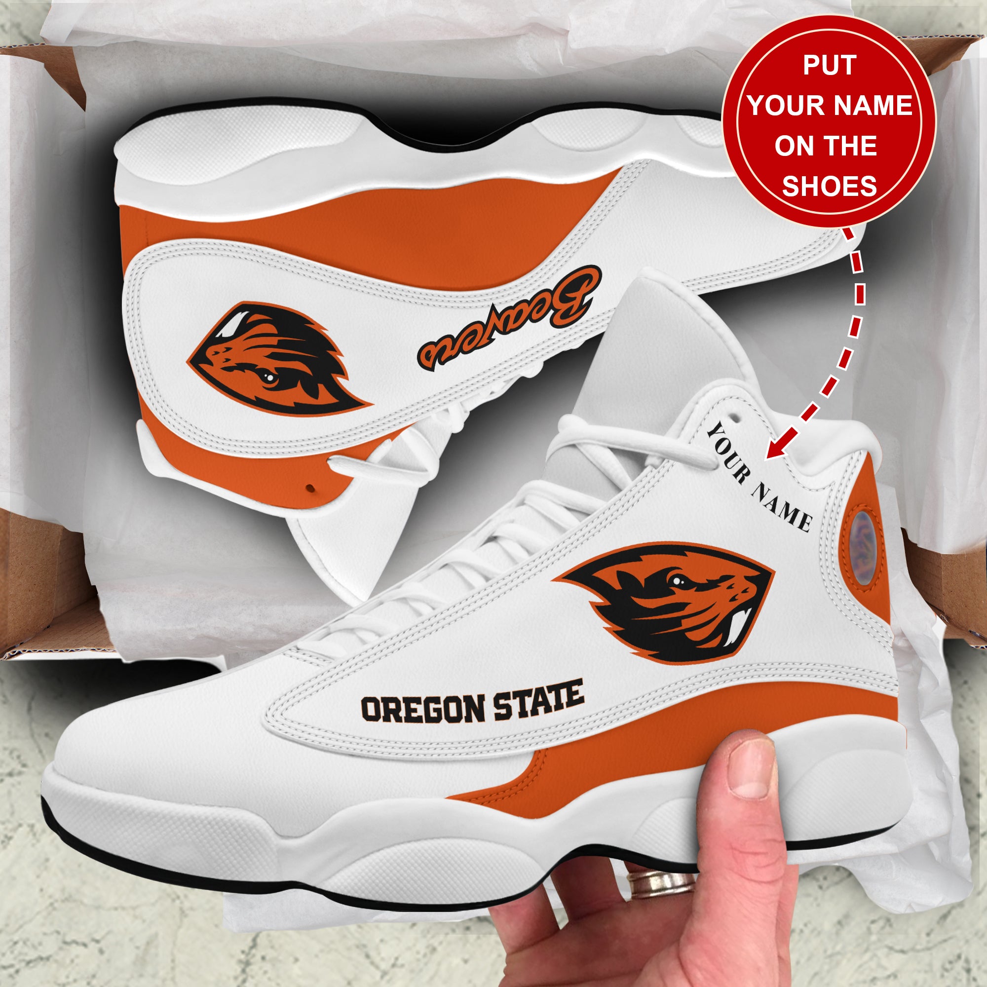 Ideafootwear Oregon State Beavers AJ13 Sneakers Shoes For Men And Women 1