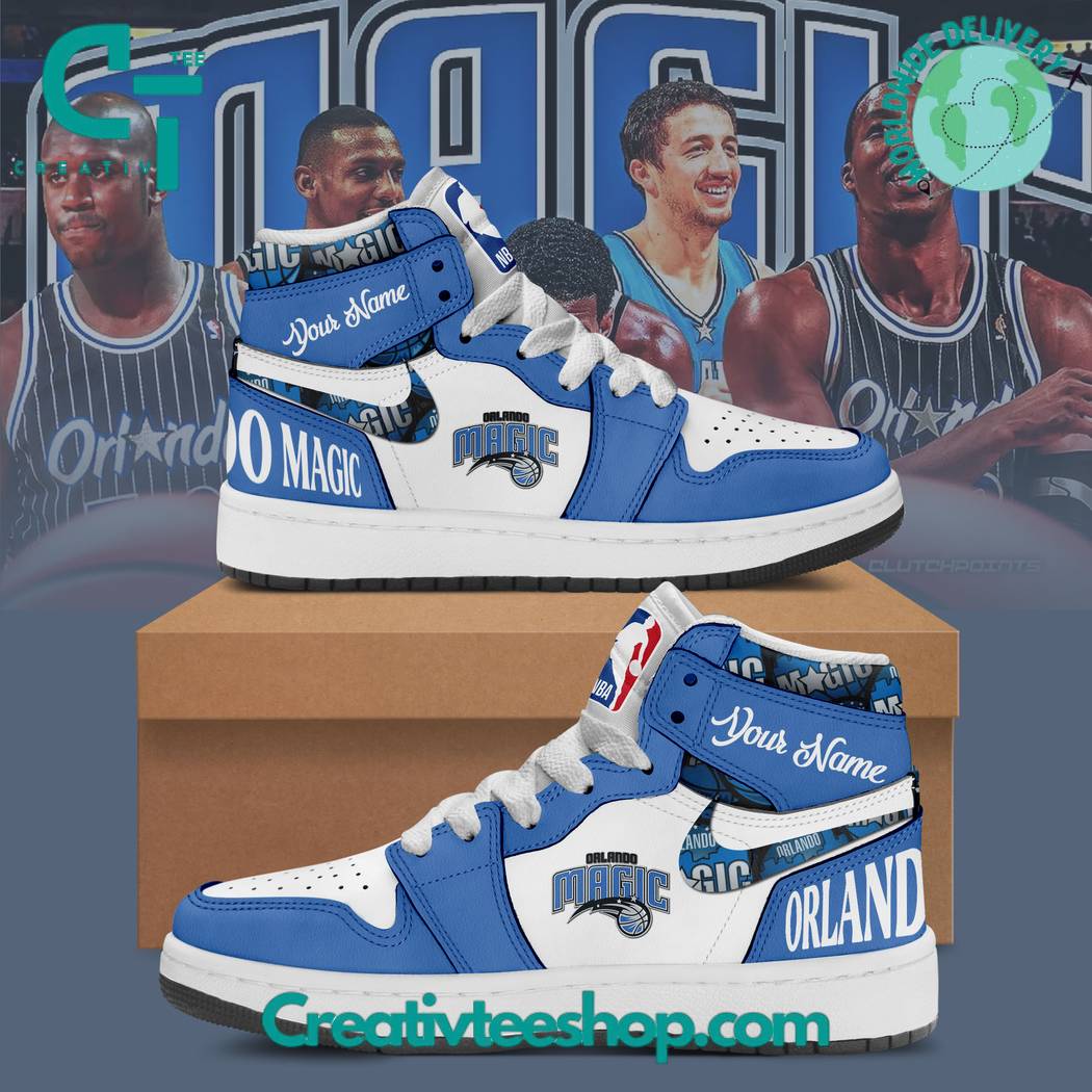 Ideafootwear Orlando Magic AJ1 High Sneakers Shoes For Men And Women 2
