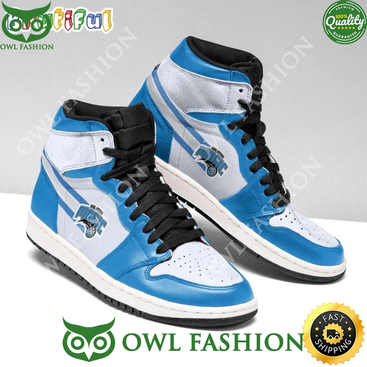 Ideafootwear Orlando Magic White AJ1 High Sneakers Shoes For Men And Women 1