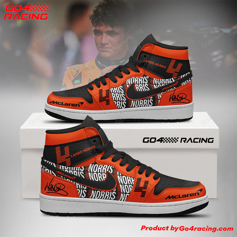 Ideafootwear Oscar Piastri - Mclaren AJ1 High Sneakers Shoes For Men And Women 1
