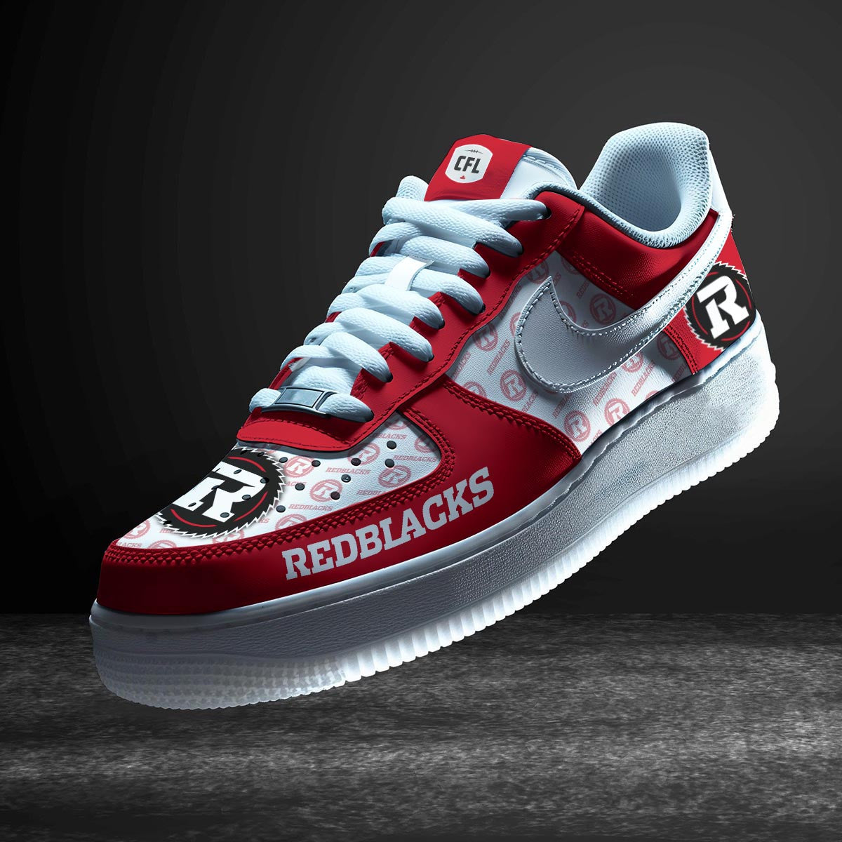 Ideafootwear Ottawa Redblacks Air Low-Top Sneakers Shoes For Men And Women 2